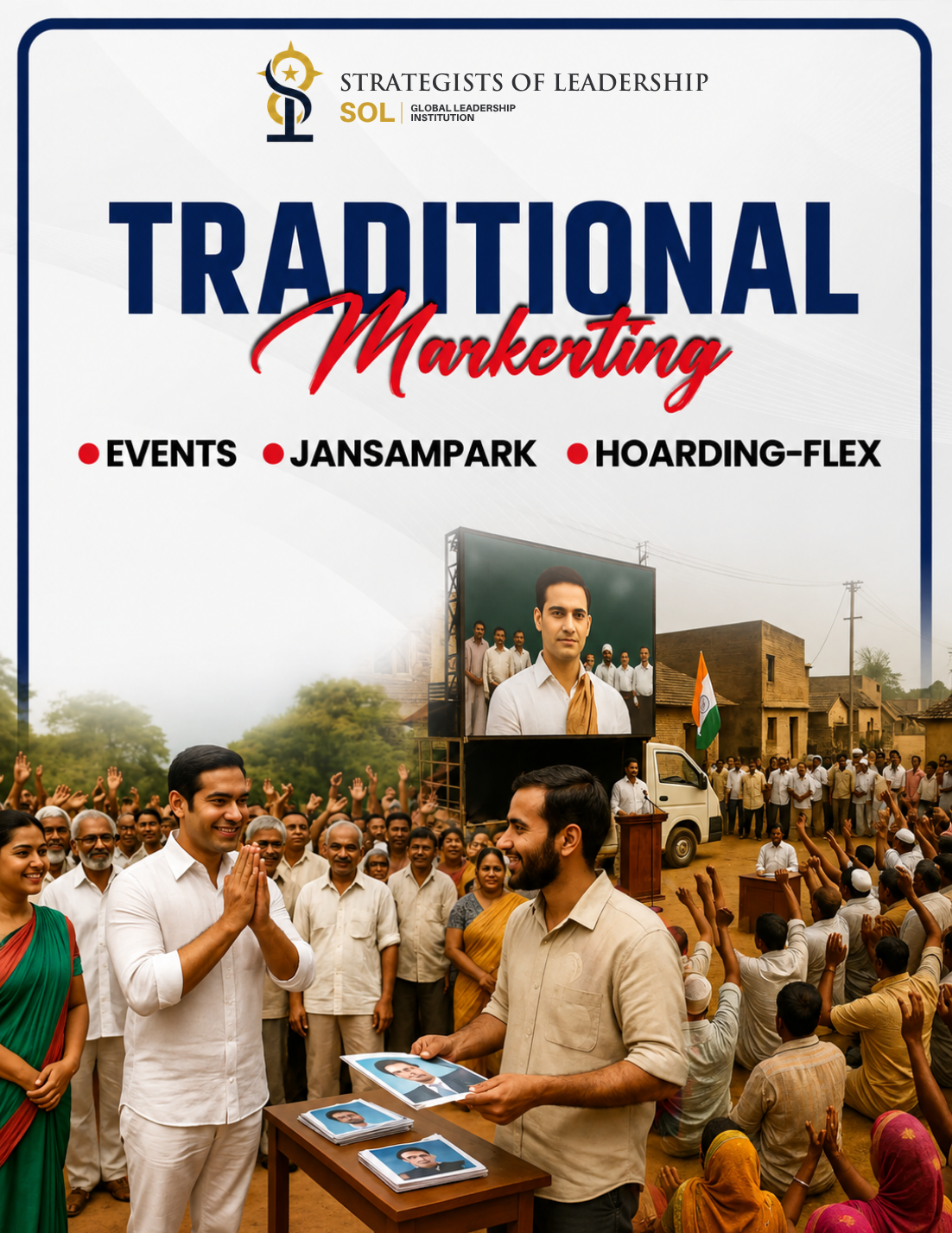 Traditional Marketing in Politics: Events, Jansampark, and Hoarding-Flex Strategies